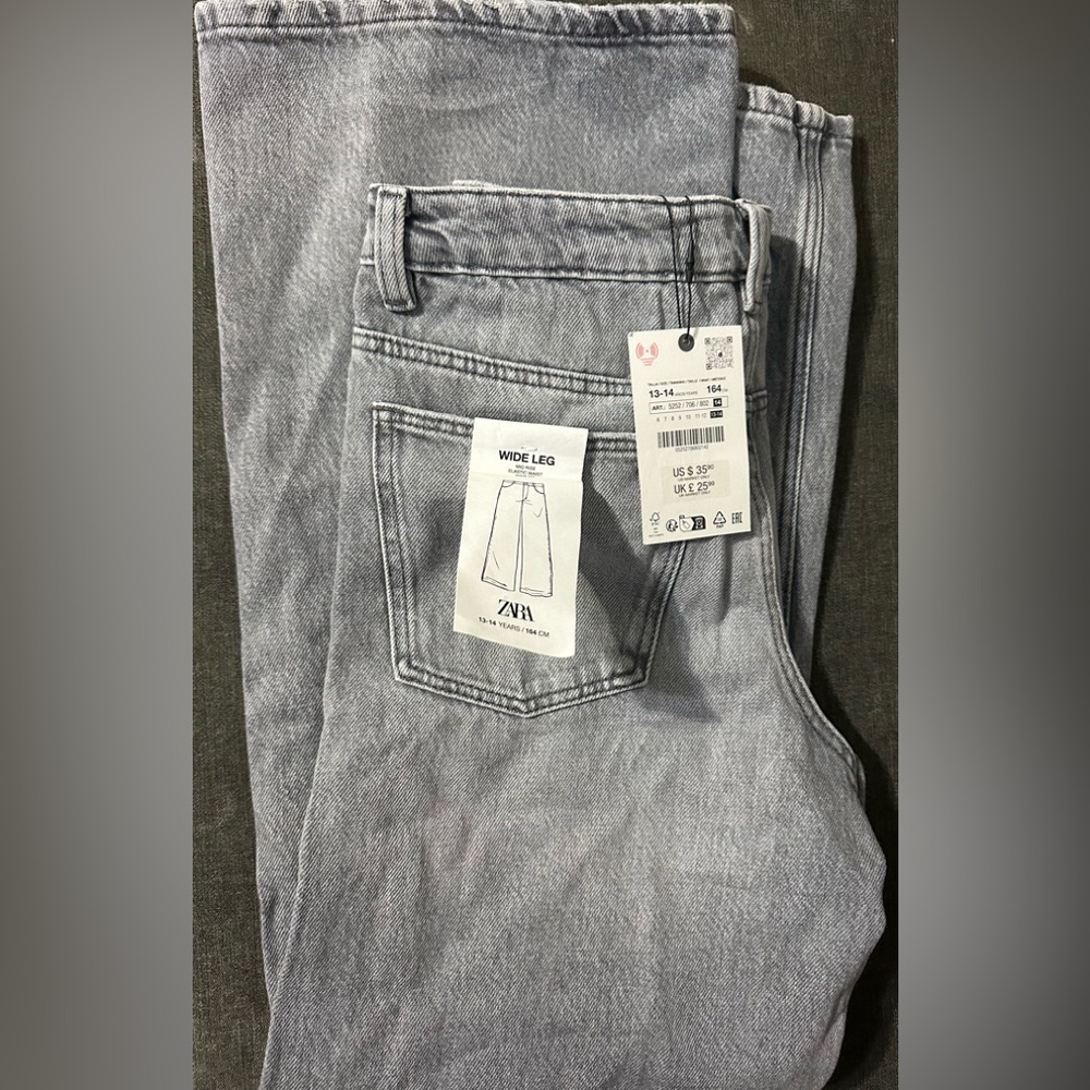 Brand new with tags girls ZARA wide leg jeans